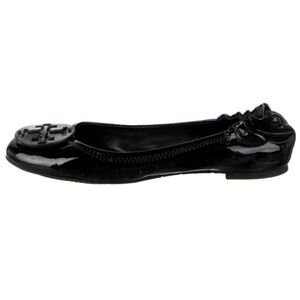 Tory Burch Signature Logo Patent Leather Ballet Flats Women's Size: 8.5
